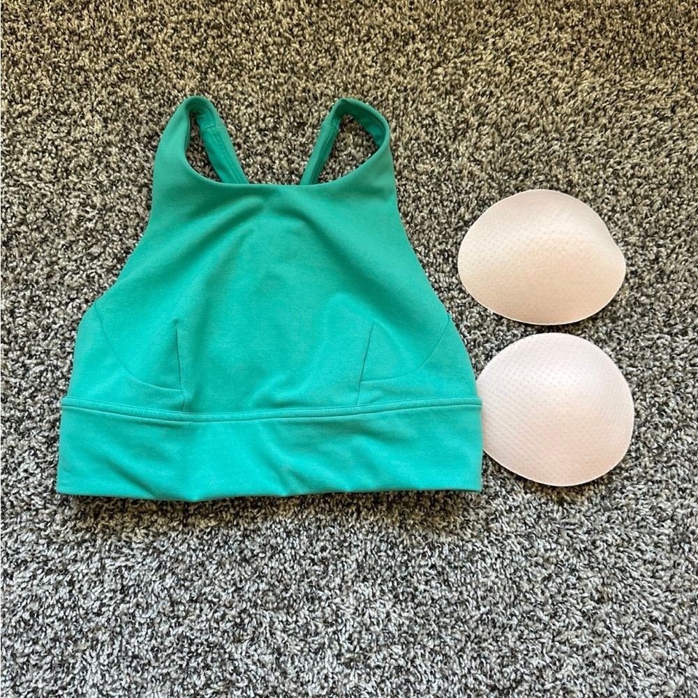 Maldives green Wunder train longline bra, lululemon size 8 like new #wundertrain
